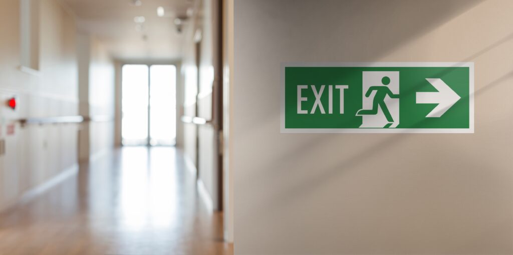 noodevacuatiebord 'EXIT'