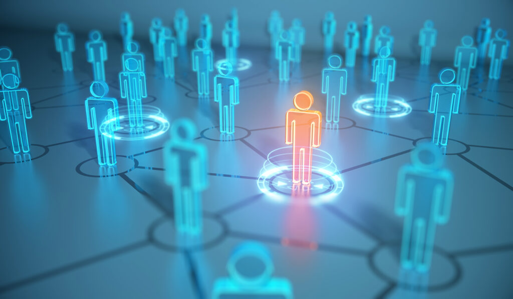 Personeelsmedewerker in zijn netwerk